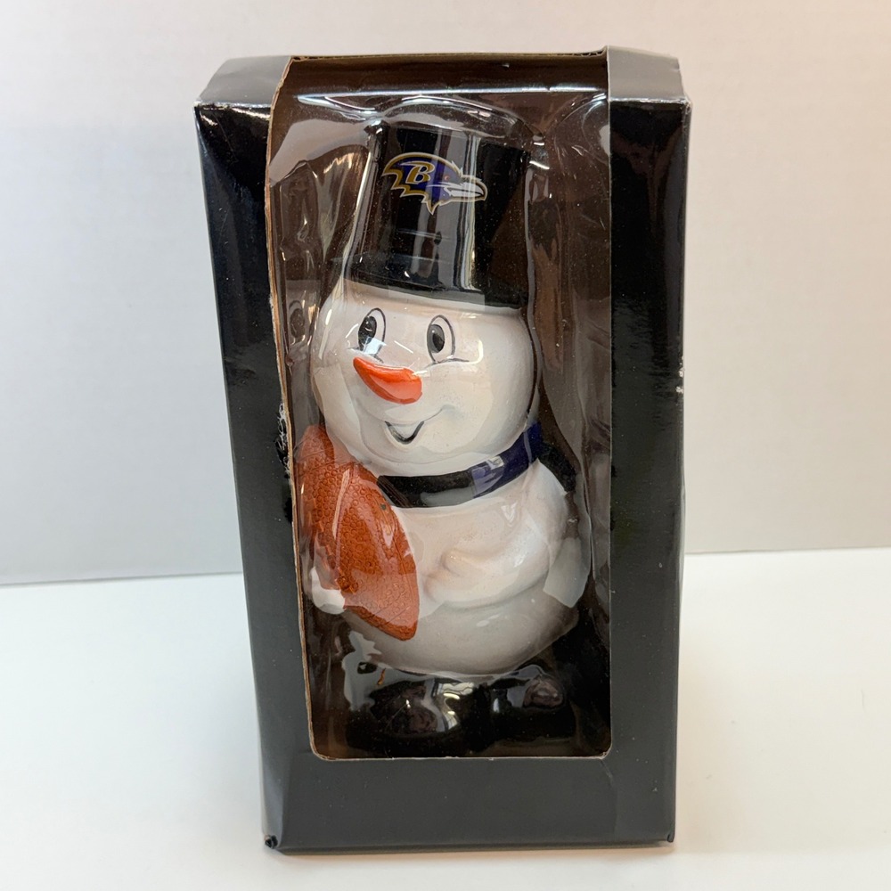 Baltimore‎ Ravens NFL Snowman Figurine Football The Memory Company Decor